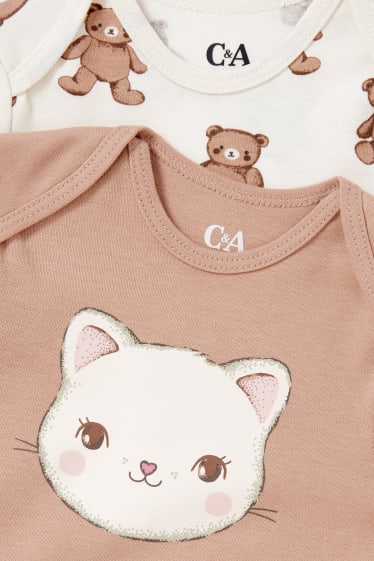 Bébés filles - Lot de 2 - bodys bébé - blanc crème