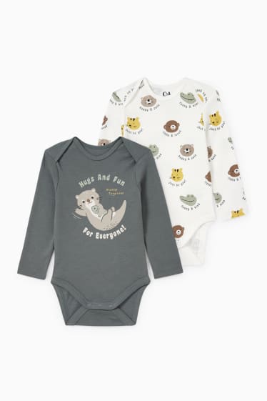 Baby Jungen - Multipack 2er - Baby-Body - grün