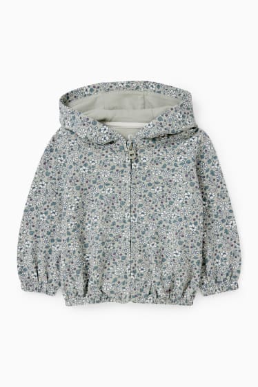 Babies - Baby hoodie - floral - gray