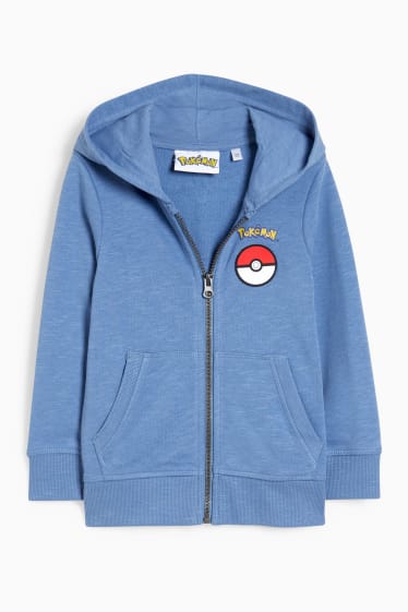 Kinder Buben - Pokémon - Sweatjacke mit Kapuze - blau