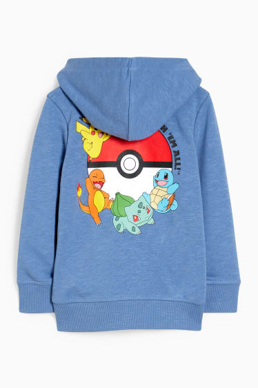 Kinder Buben - Pokémon - Sweatjacke mit Kapuze - blau