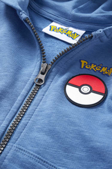 Kinder Buben - Pokémon - Sweatjacke mit Kapuze - blau