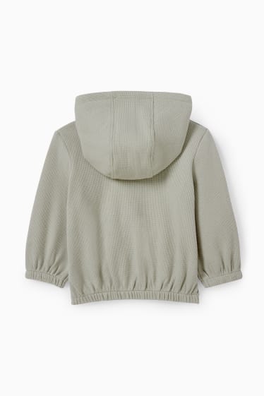 Bébés filles - Sweat zippé à capuche pour bébé - vert menthe