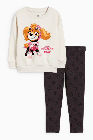 Kinderen: meisjes - PAW Patrol - set - sweatshirt en legging - 2-delig - crème wit