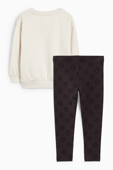 Kinderen: meisjes - PAW Patrol - set - sweatshirt en legging - 2-delig - crème wit