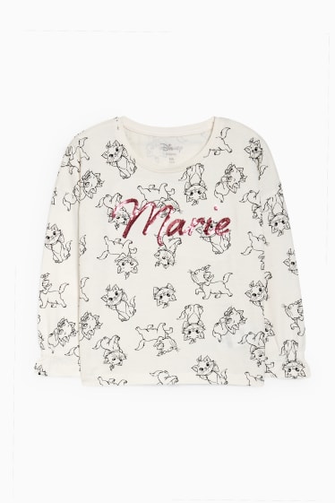 Kinderen: meisjes - Aristocats - longsleeve - crème wit