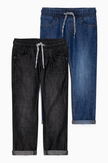 Enfants - Lot de 2 - straight jean - jean gris foncé