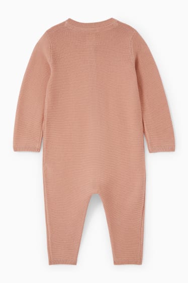 Baby: meisjes - Babyjumpsuit - donker rose