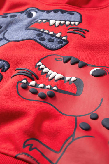 Kinderen - Dino - hoodie - rood