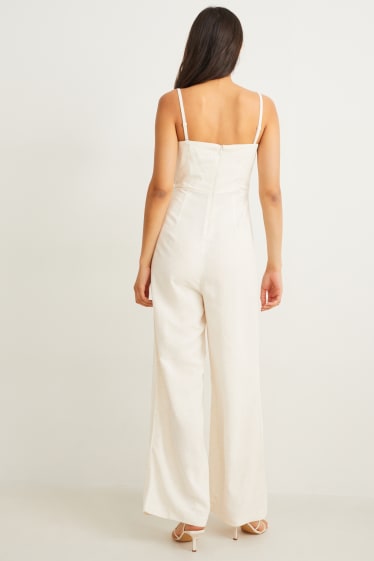 Dames - Jumpsuit - licht beige