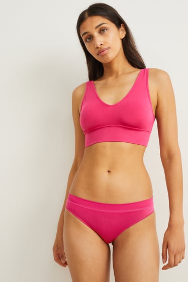 Damen - Slip - seamless - dunkelrosa