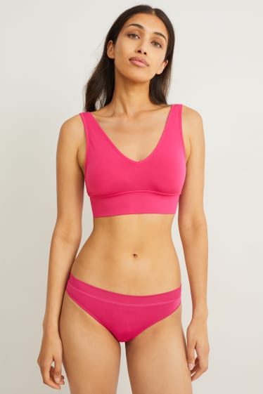 Damen - Bralette - wattiert - dunkelrosa