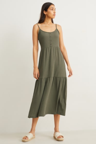 Donna - Vestito fit & flare - verde scuro