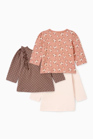 Neonati - Confezione da 3 - maglia a maniche lunghe per neonate - rosa