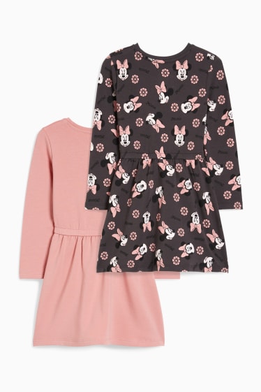 Nena - Paquet de 2 - Minnie Mouse - vestit de punt de dessuadora - rosa