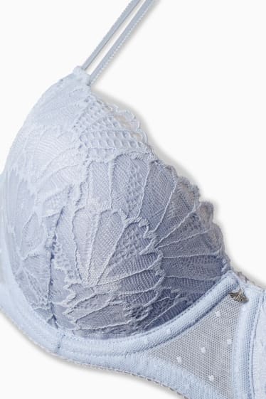 Donna - Reggiseno con ferretti - DEMI - imbottito - azzurro