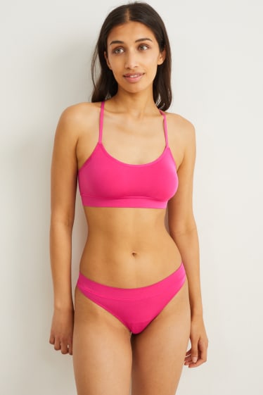 Dames - Slip - naadloos - donker rose