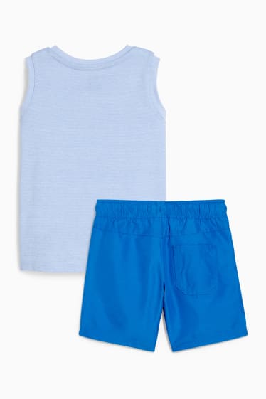 Children - PAW Patrol - set - top and shorts - 2 piece - changes colour - light blue