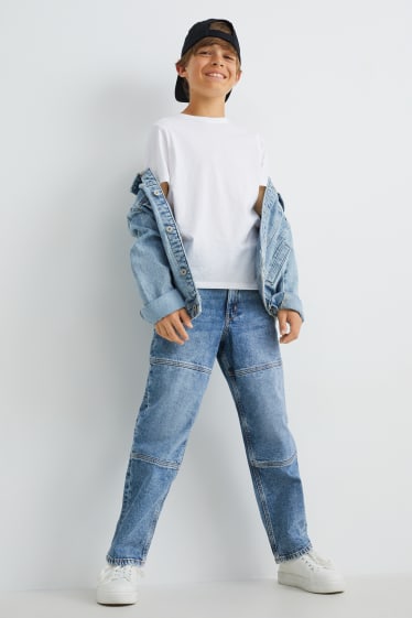 Kinder - Straight Jeans - helljeansblau