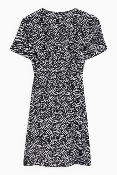 Women - CLOCKHOUSE - fit & flare dress - patterned - black / white