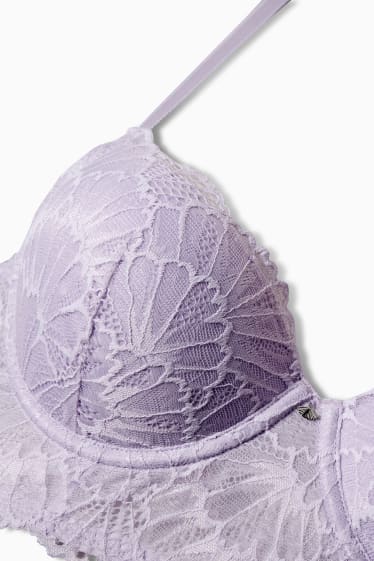Femmes - Soutien-gorge à armature - DEMI - ampliforme - violet clair