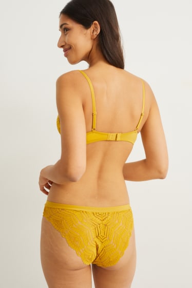 Femmes - Soutien-gorge à armature - DEMI - ampliforme - jaune