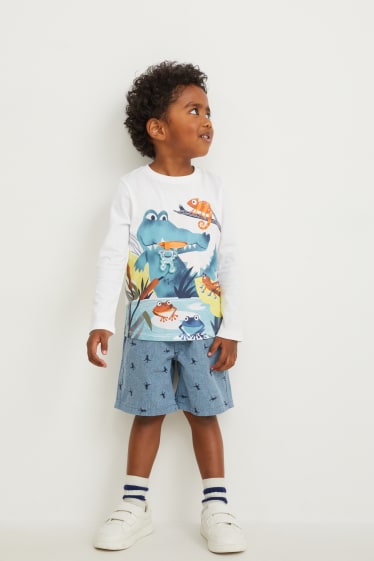 Kinderen: jongens - Set van 3 - bermuda - donkerblauw