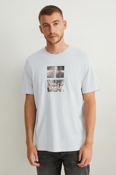 Mężczyźni - T-shirt - jasnoszary