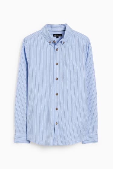 Nen - Camisa - de ratlles - blau