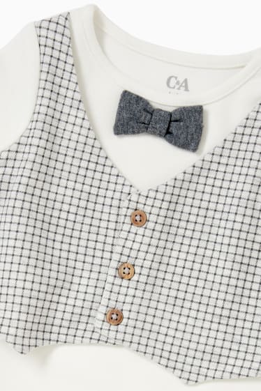 Baby: jongens - Baby-outfit - 2-delig - crème wit