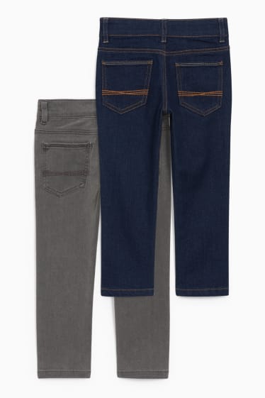 Kinder Jungen - Multipack 2er - Slim Jeans - dunkeljeansblau