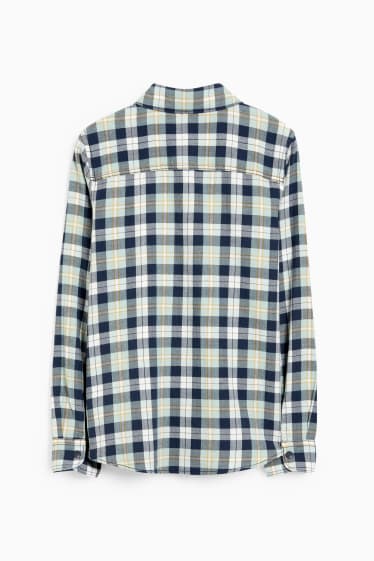 Kinderen: jongens - Overhemd - geruit - blauw