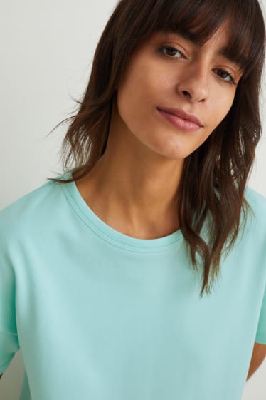 Dames - Basic-T-shirt - mintgroen