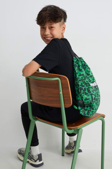 Nen/a - Minecraft - bossa amb cordó - verd