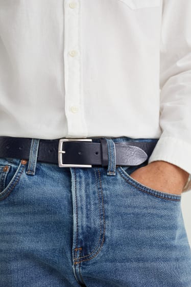 Hommes - Ceinture en cuir - noir