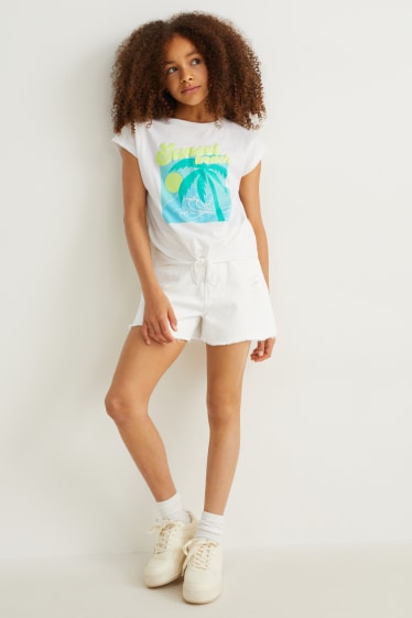 Children - Denim shorts - cremewhite