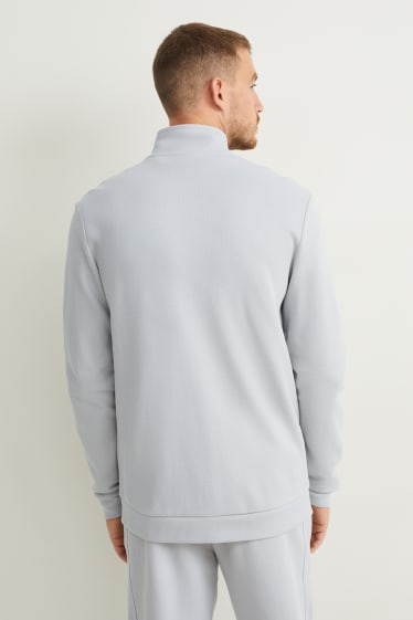 Hommes - Sweat zippé - gris clair