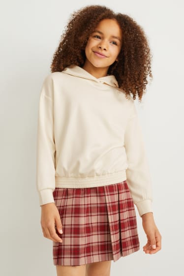 Kinder Mädchen - Hoodie - cremeweiss