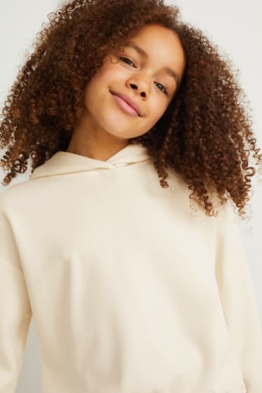 Kinder Mädchen - Hoodie - cremeweiss