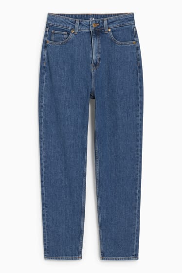 Femei - Mom jeans - talie înaltă - LYCRA® - denim-albastru