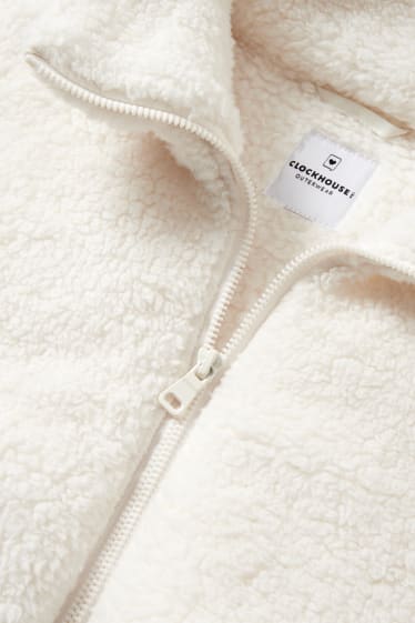 Femmes - CLOCKHOUSE - veste en peluche - blanc crème