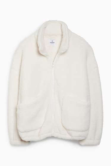 Femmes - CLOCKHOUSE - veste en peluche - blanc crème