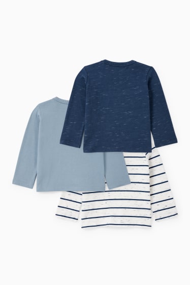 Babys - Set van 3 - baby-longsleeve - blauw