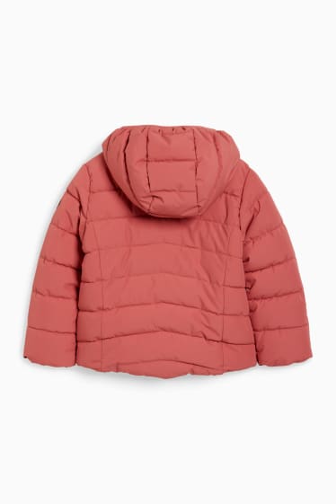 Enfants filles - Doudoune à capuche - rose foncé