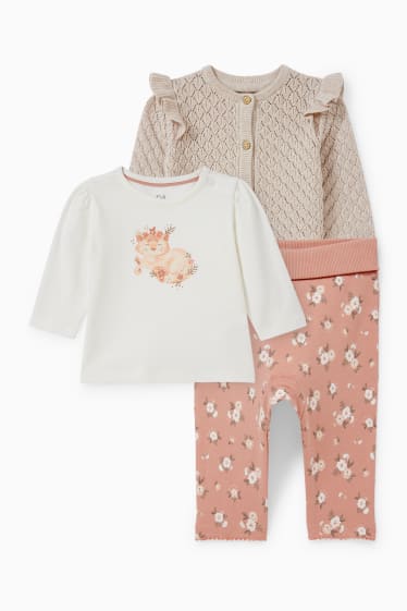 Babys - Baby-outfit - 3-delig - beige