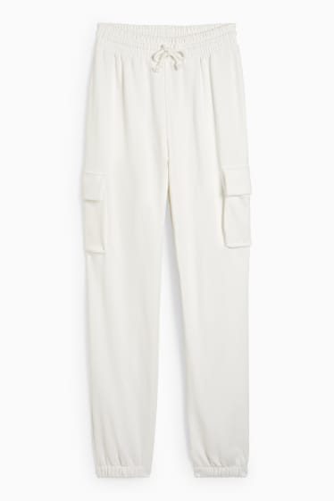 Damen - CLOCKHOUSE - Cargo-Jogginghose - cremeweiss
