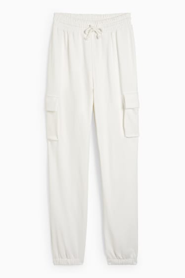 Donna - CLOCKHOUSE - pantaloni sportivi cargo - bianco crema