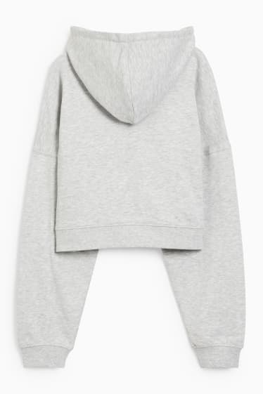Teens & young adults - CLOCKHOUSE - cropped hoodie - light gray-melange