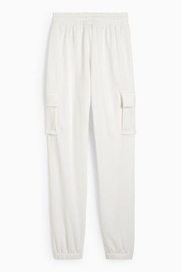 Women - CLOCKHOUSE - cargo joggers - cremewhite