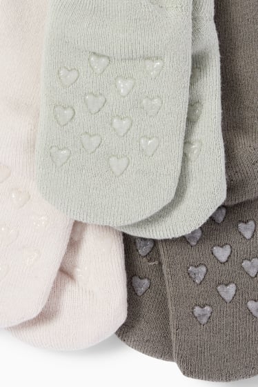 Neonate - Confezione da 3 - cerbiatti - calzini neonati con motivi - inverno - verde